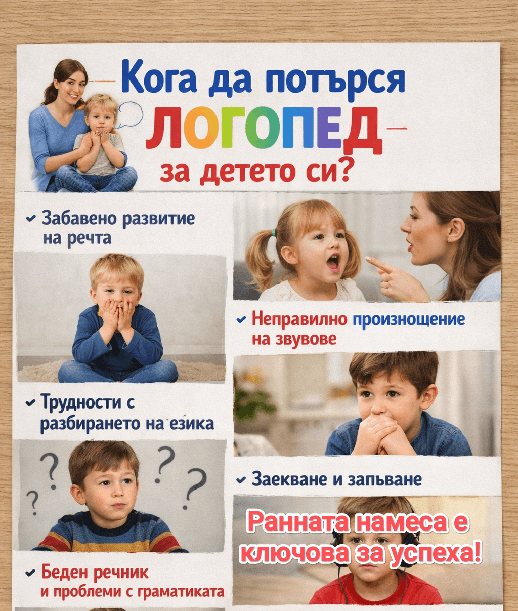 Кога е добре да потърсите детски логопед